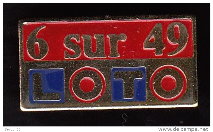 1 PIN'S NEUFS N° 19 FDJ - F.D.J. - LOTO 6 SUR 49 DANS SA POCHETTE D'ORIGINE - FRANÇAISE DES JEUX - LOTERIE... - Lots