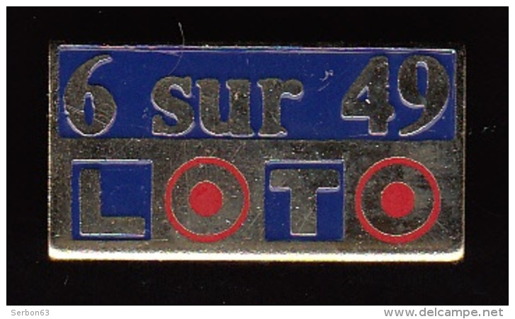 1 PIN'S NEUFS N° 20 FDJ - F.D.J. - LOTO 6 SUR 49 BLEU DANS SA POCHETTE D'ORIGINE - FRANÇAISE DES JEUX - LOTERIE... - Lots