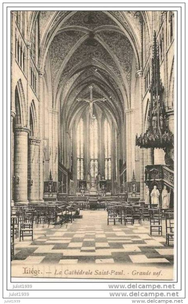 LIEGE ..-- Cathédrale St-Paul ..-- 1909  Vers GESPUNSART ( Melle Zoé VASSEUR ) . Voir Verso . - Liege