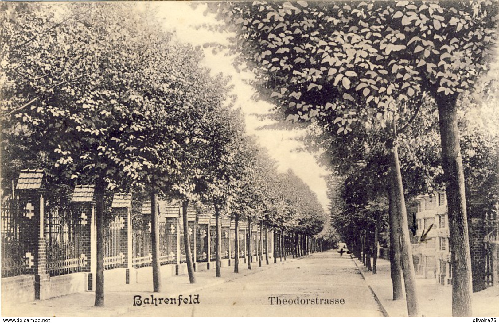 Hamburg-Bahrenfeld, Blick In Die Theodorstrasse (1909) 2 Scans - Altona
