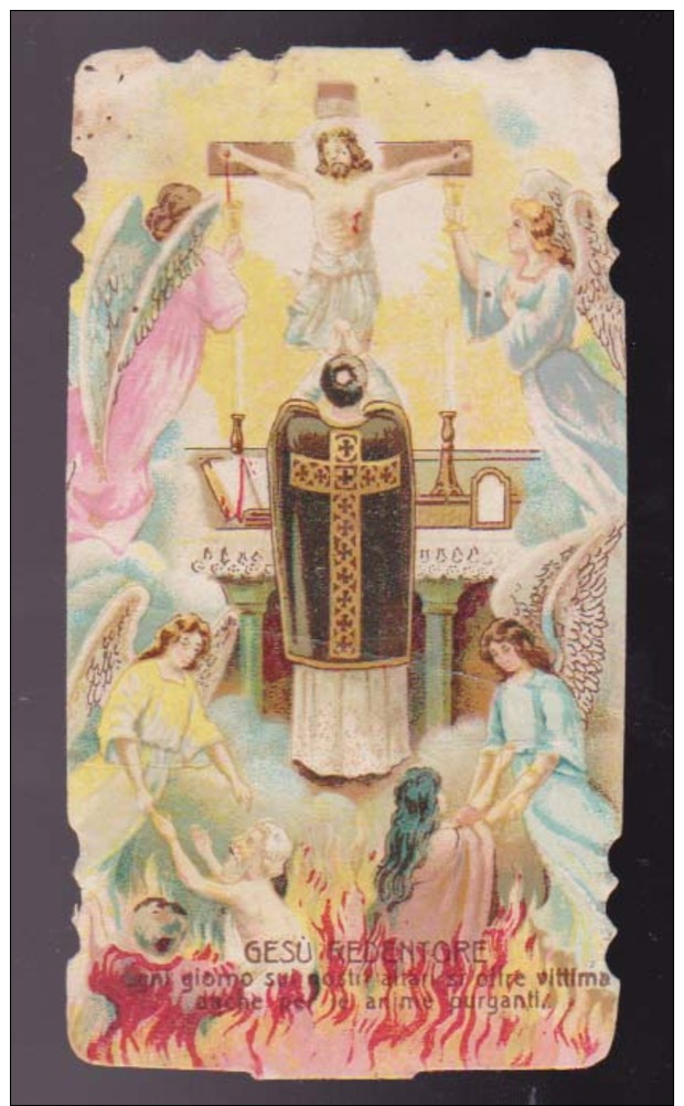 ANTICO SANTINO FUSTELLATO GESU' REDENTORE HOLYCARD IMAGE PIEUSE ANDACHTSBILD FUSTELLATO - Imágenes Religiosas