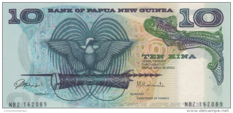 (B0162) PAPUA NEW GUINEA, 1985 (ND). 10 Kina. P-7. UNC - Papouasie-Nouvelle-Guinée