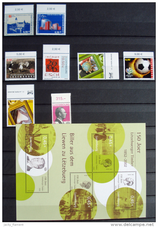 Luxembourg - collection 1977 à 2006 + quelques séries et timbres antérieurs