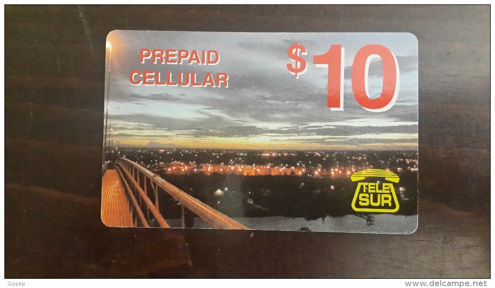 Surinam--(SR-TEL-REF-0005B)-city At Night-mobil Refil-(2)-($10)-(843219355766)-used Card+1card Prepiad Free - Surinam