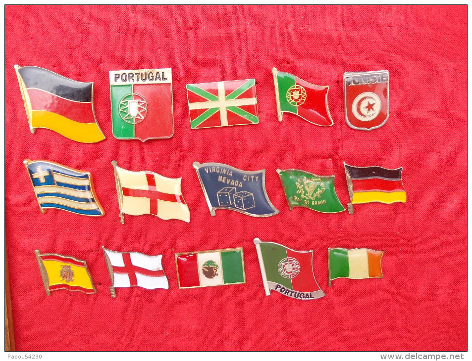 Lot De 15 Pin's Sur Les Drapeaux - Cities