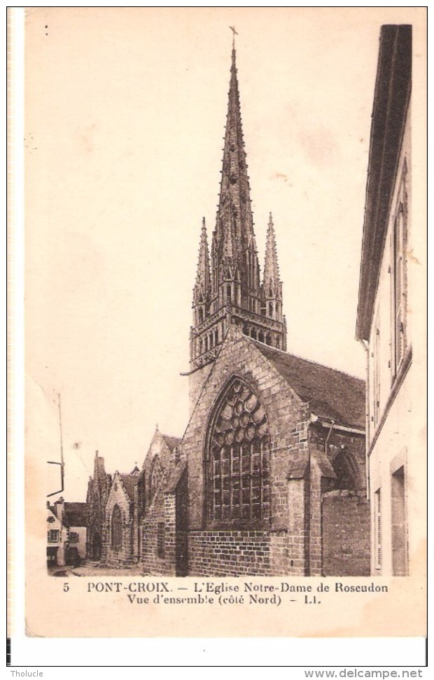 Bretagne-Pont-Croix ( Douarnenez-Finistère)-+/-1910-L'Eglise Notre-Dame De Roscudon-Vue D'ensemble (côté Nord) - Pont-Croix