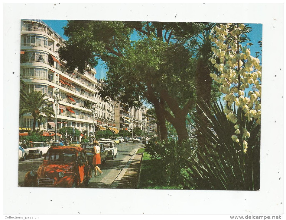 Cp, Automobile , Citroen 2 Cv,  06 , NICE , Promenade Des Anglais , écrite , N° 165 - Voitures De Tourisme