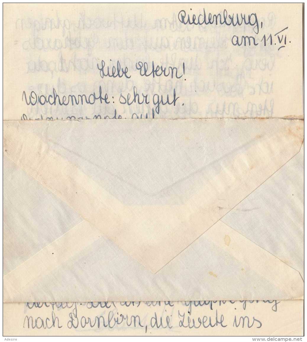 ÖSTERREICH NACHPORTO 1949 - 40 Gro Nachporto + 40 Gro Auf Brief Mit Inhalt Gel.v.Bregenz > Wien - Portomarken