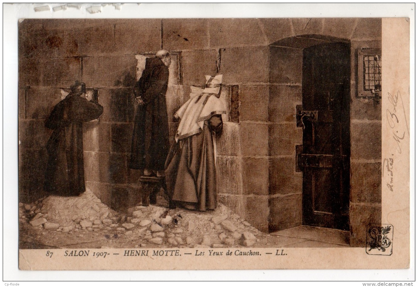 ART. TABLEAU . HENRI MOTTE . LES YEUX DE CAUCHON . (JUGE QUI A CONDAMNÉ JEANNE D'ARC) . SALON 1910 - Réf. N°16721 - - Pintura & Cuadros