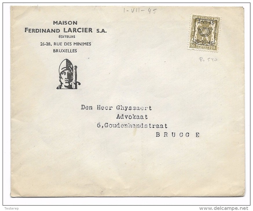 Preo  10 Ct. Op Brief  I.VII.45 - 30.VI.46 - Typo Precancels 1936-51 (Small Seal Of The State)