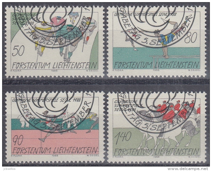 Liechtenstein 1988 Nº 888/91 Usado - Usados