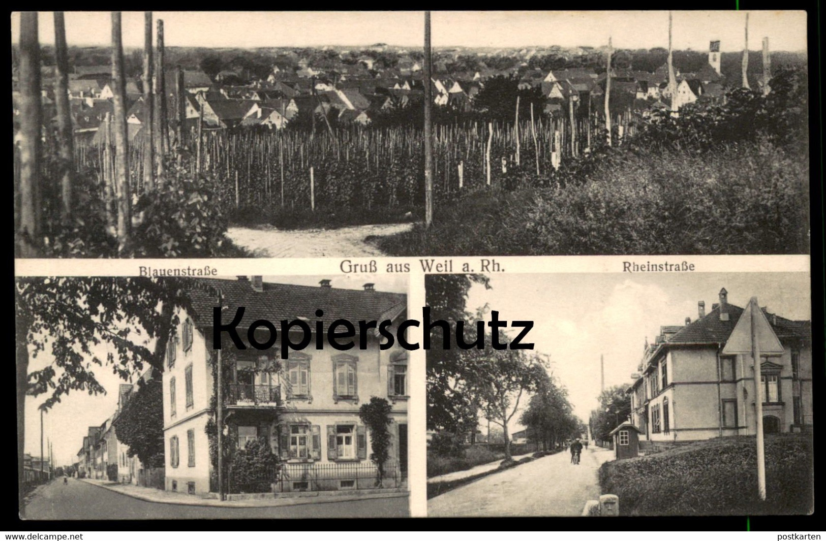 ALTE POSTKARTE GRUSS AUS WEIL AM RHEIN BLAUENSTRASSE RHEINSTRASSE Ansichtskarte Cpa AK Postcard - Weil Am Rhein