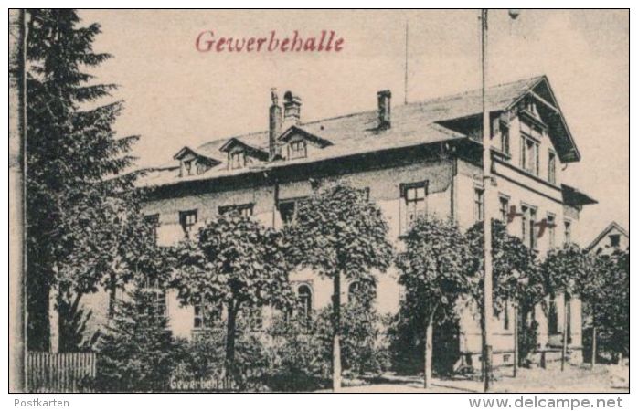 ALTE POSTKARTE GRUSS AUS FURTWANGEN GEWERBEHALLE KAISERDENKMAL SCHNITZEREISCHULE UHRMACHERSCHULE Bahnpost Donaueschingen - Furtwangen