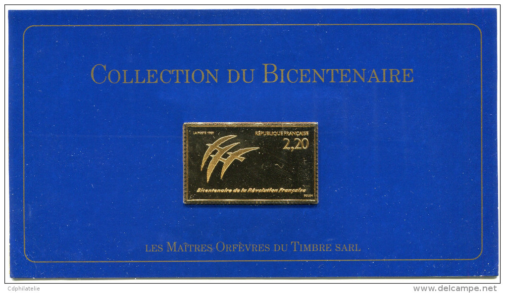 FRANCE 25 ème TIMBRE DE LA COLLECTION DU BICENTENAIRE LE N°2560 FOLON BICENTENAIRE DE LA REVOLUTION - Revolución Francesa