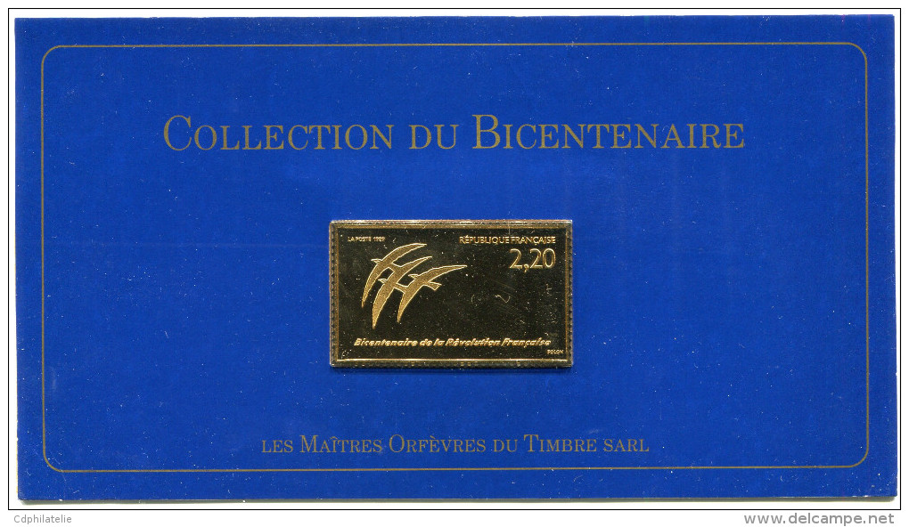 FRANCE 25 ème TIMBRE DE LA COLLECTION DU BICENTENAIRE LE N°2560 FOLON BICENTENAIRE DE LA REVOLUTION - French Revolution