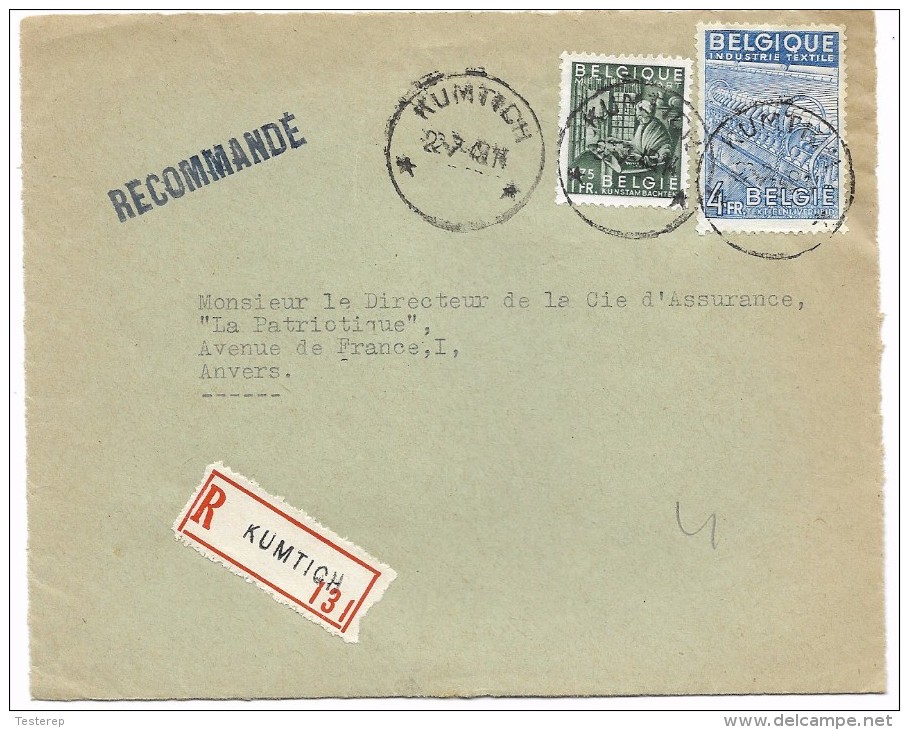 Sterstempel / Cachet étoile * KUMTICH* 1949 Recom. Voorzijde/devant - 1948 Export