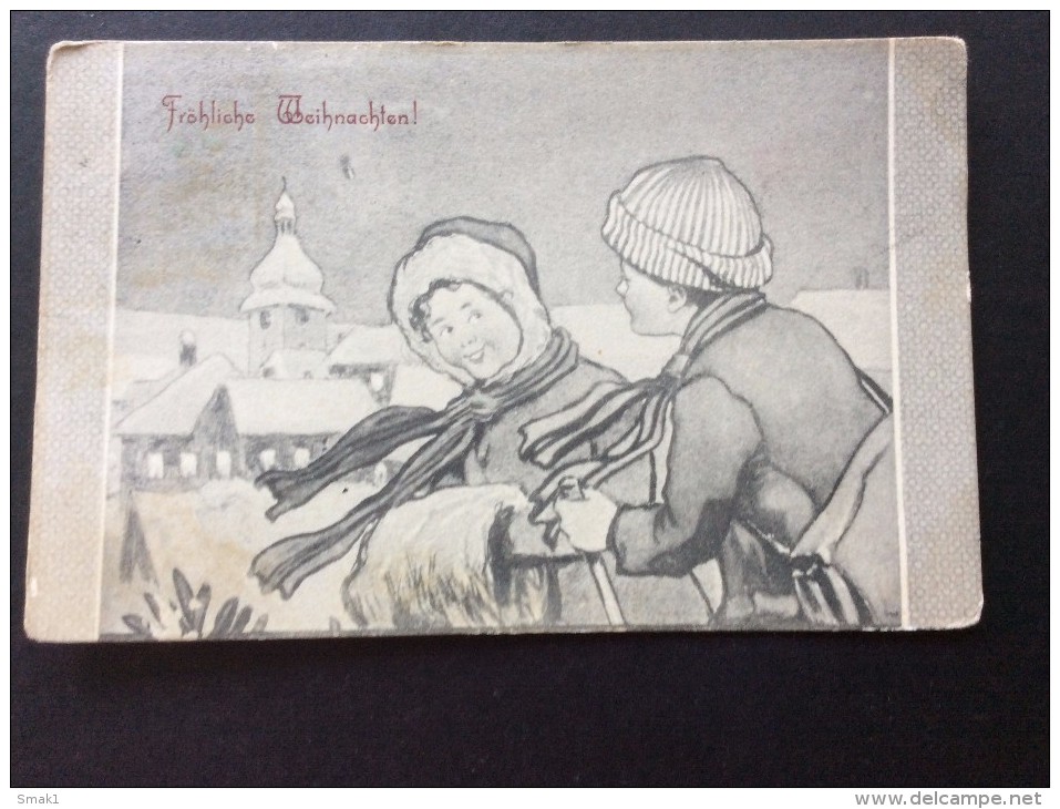 AK Weihnachten MÄDCHEN KINDER JUGEND KARTE ,B.K.W.I. Nr.2802./4. Ansichtskart  1909 - Sonstige & Ohne Zuordnung
