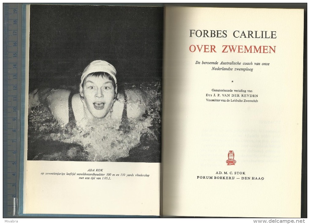 FORBES CARLISLE OVER ZWEMMEN  Boek Met O.a. Trainingsschema’s En Foto’s Van Beroemde Zwemmers. - Natación
