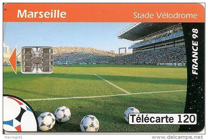 CARTE-PUBLIC-F 876.985-120U-04/98-SC7-BORDEAUX-STADE-COUPE DU MONDE 98-V° N°SERIE Commtt Par 7-UTILISE-TBE-RARE-Va Rieté - Errors And Oddities