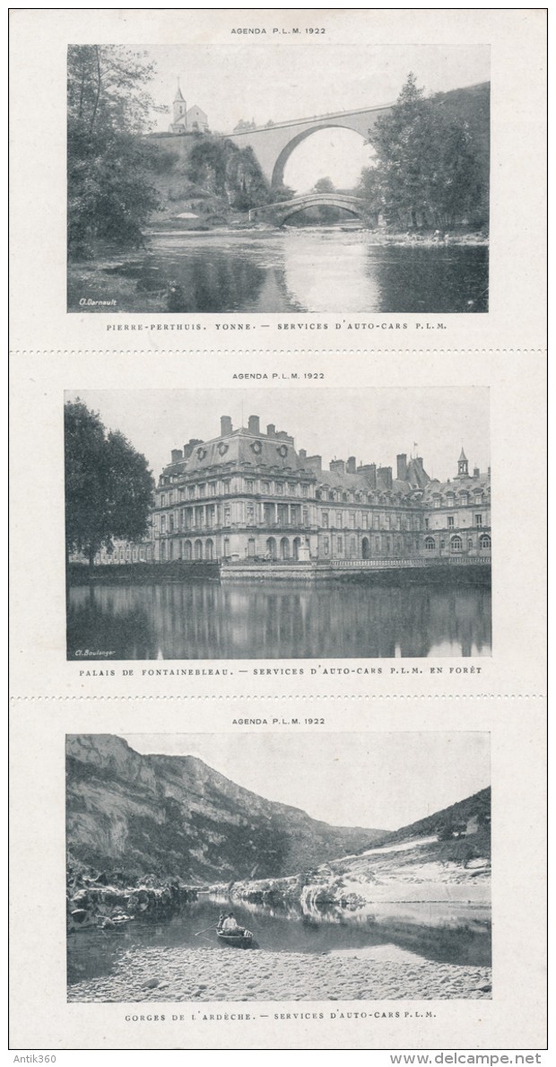 Rare Série De 12 Cartes Postales Illustrées PLM Sous étui Chemins De Fer PLM 1922 - Other & Unclassified