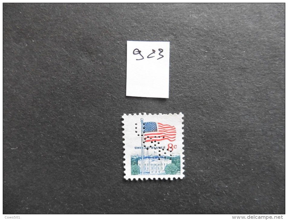 Etats-Unis :Perfins :timbre N°923  Perforé   U O F M  Oblitéré - Zähnungen (Perfins)