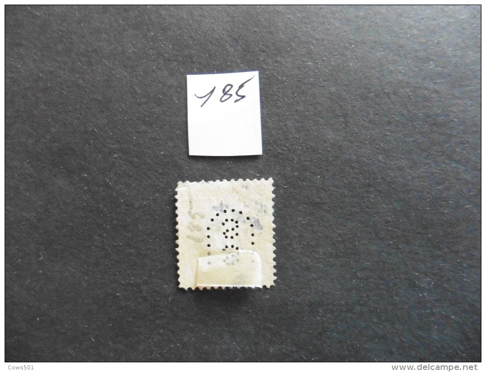 Etats-Unis :Perfins :timbre N° 185   Perforé   S S    Oblitéré - Zähnungen (Perfins)