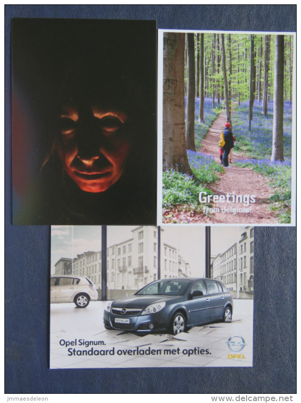 Belgium - 3 Postcards - Art Creative Design - Halloween - Opel Car - Forest Greetings - Other & Unclassified