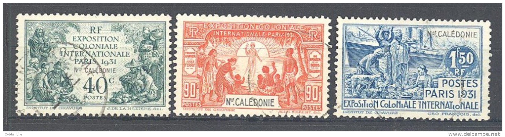 Nouvelle Caledonie.:Yvert N° 162-164-165° - Gebraucht