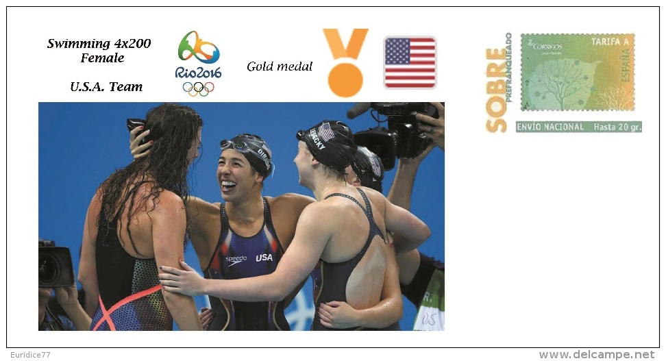 Spain 2016 - Olympic Games Rio 2016 - Gold Medal Swimming 4x200 Female U.S.A. Cover - Otros & Sin Clasificación