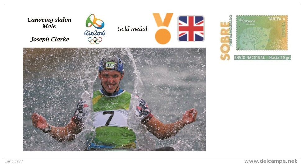 Spain 2016 - Olympic Games Rio 2016 - Gold Medal Canoeing Male Great Britain Cover - Otros & Sin Clasificación