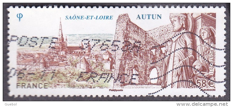 Oblitération Moderne Sur Timbre De France N° 4552 Autun - Saône Et Loire - Usati
