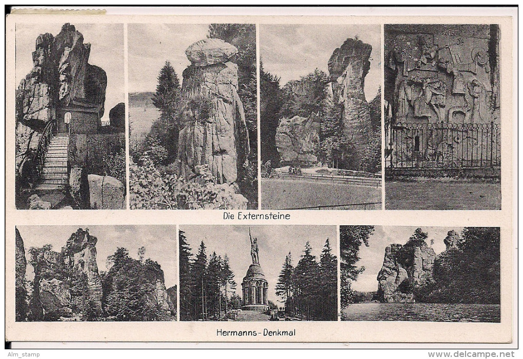 1936 Postkarte Externstein / Hermnns -Denkmal - Detmold