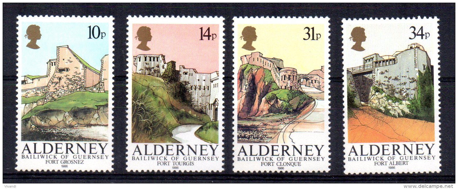 Alderney - 1986 - Alderney Forts - MNH - Alderney