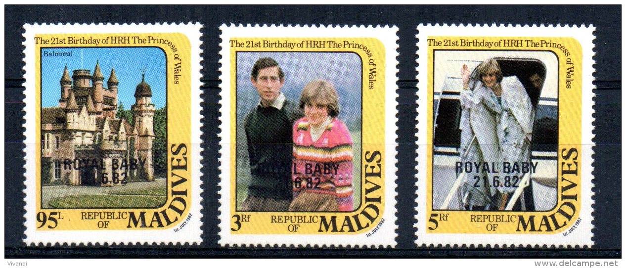 Maldives - 1982 - Birth Of Prince William - MNH - Maldives (1965-...)