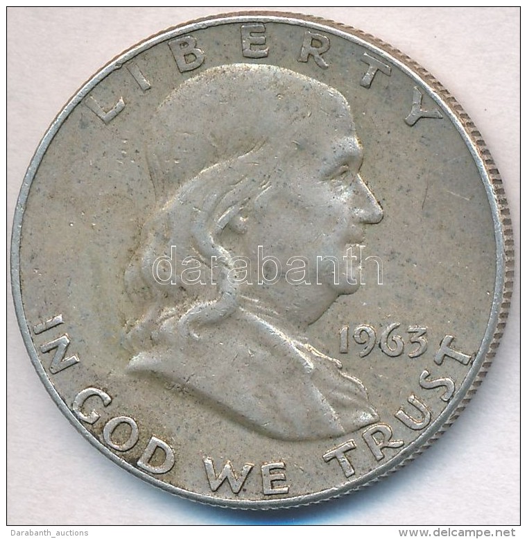 Amerikai Egyesült Államok 1963D 1/2$ Ag 'Franklin' T:2
USA 1963D 1/2 Dollar Ag 'Franklin' C:XF - Unclassified