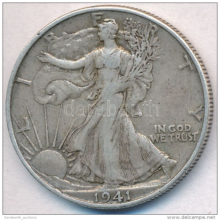 Amerikai Egyesült Államok 1941D 1/2$ Ag 'Walking Liberty' T:2-
USA 1941D 1/2 Dollar Ag 'Walking... - Ohne Zuordnung