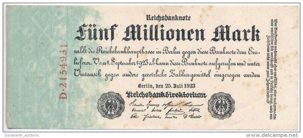 Németország / Weimari Köztársaság 1923. 5.000.000M T:III
Germany / Weimar Republic... - Ohne Zuordnung