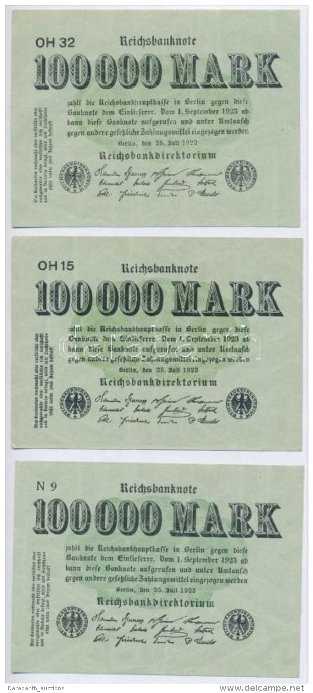Németország / Weimari Köztársaság 1923. 100.000M (5x) T:II-,III
Germany / Weimar... - Ohne Zuordnung