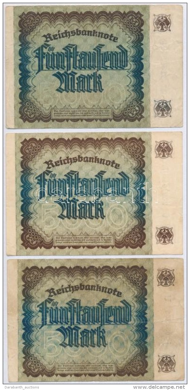 Németország / Weimari Köztársaság 1922. 5000M (9x) T:III
Germany / Weimar Republic... - Unclassified