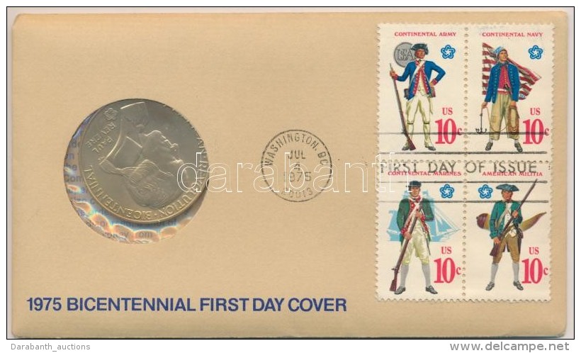 Amerikai Egyesült Államok 1975. 'Paul Revere' Aranyozott Emlékérem érmés... - Ohne Zuordnung