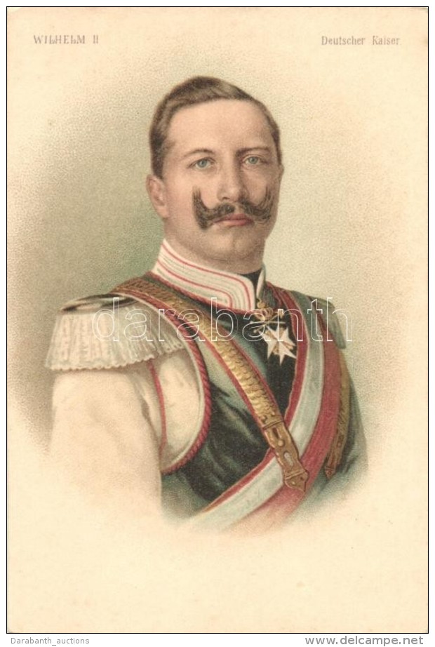 ** T2 Wilhelm II, Deutscher Kaiser, Litho - Ohne Zuordnung
