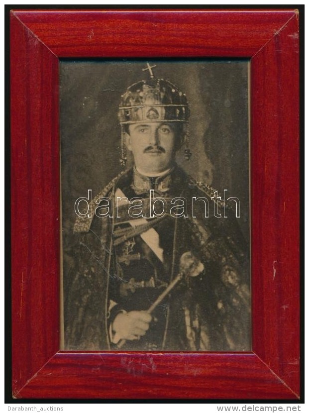 IV. Károly üvegezett Fa Keretben / Charles IV In Wooden Frame - Ohne Zuordnung