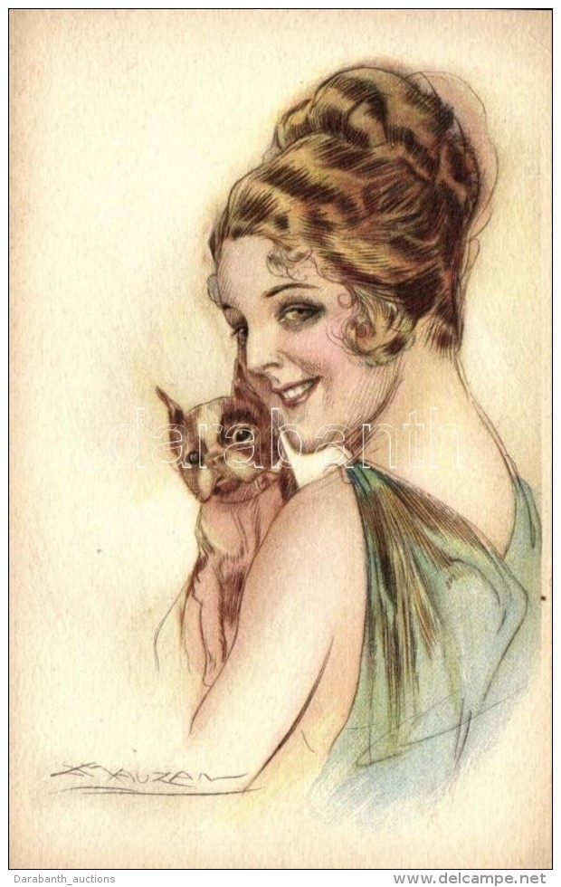 ** T2 Italian Art Deco Postcard, Bulldog, Anna &amp; Gasparini 491-1s: Mauzan - Ohne Zuordnung