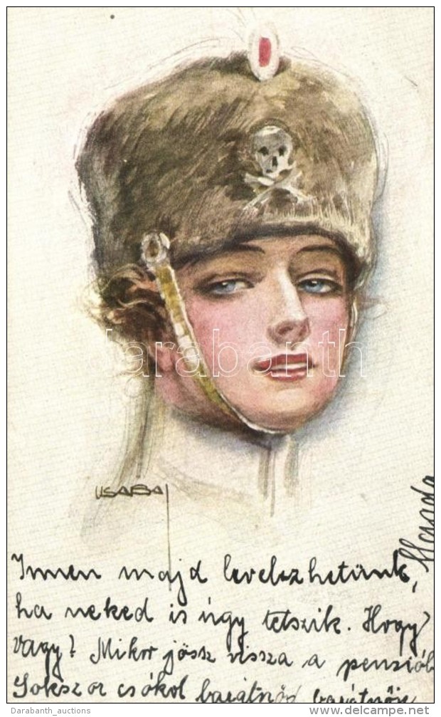 T2 Lady Officer; Italian Art Postcard PFB Nr. 3796/6 S: Usabal - Ohne Zuordnung