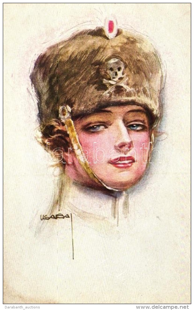 ** T2/T3 German Totenkopf Lady, Art Deco Postcard PFB No. 3796/6. S: Usabal - Ohne Zuordnung