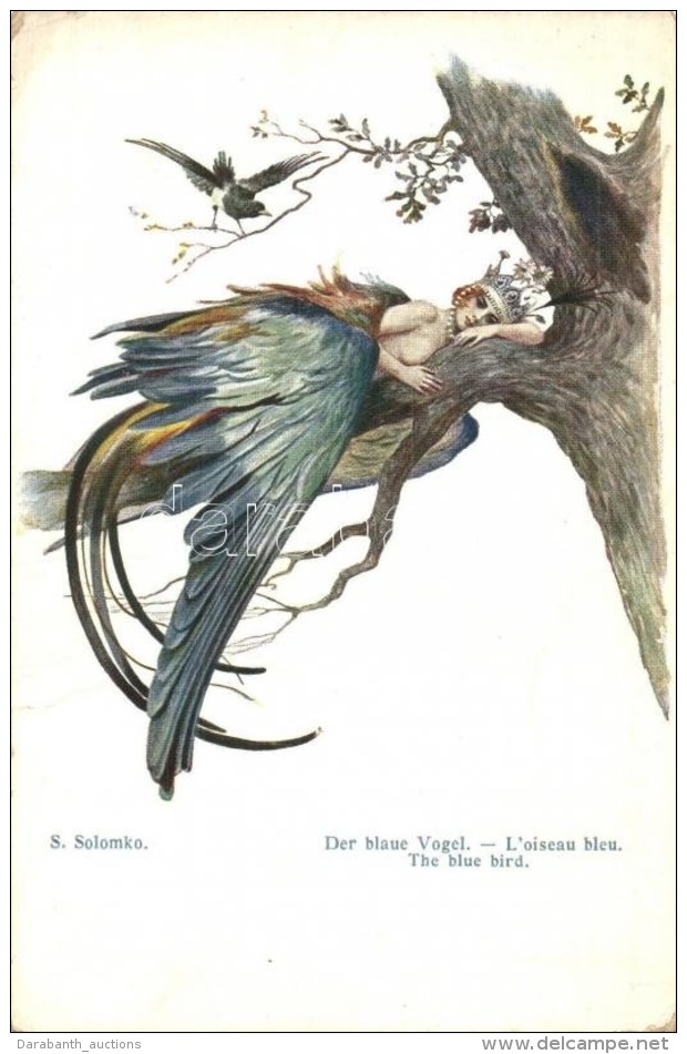 ** T3 'Der Blaue Vogel' / 'The Blue Bird' Russian Art Postcard, T.S.N. R.M. No. 155. S: S. Solomko (fa) - Ohne Zuordnung