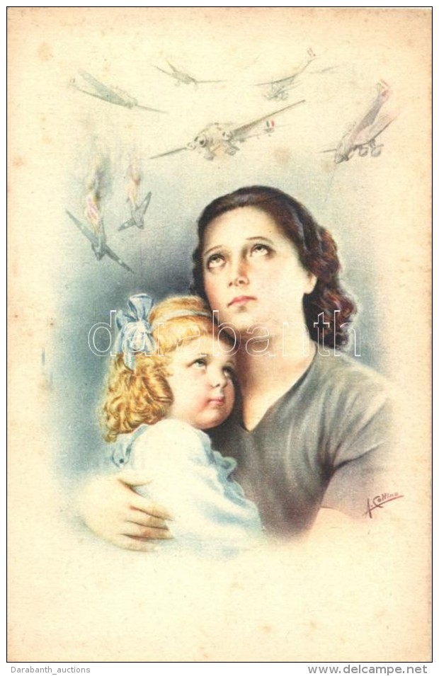 ** T2 Mother And Child, Italian Aircraft, WWII, Cecami No. 1023., S: A. Collino - Ohne Zuordnung