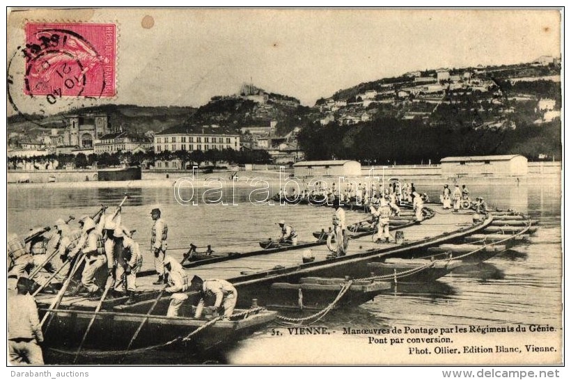 T3 Vienne, Manoeuvres De Pontage Par Les Régiments Du Génie / Bridging Operations By The Engineer... - Ohne Zuordnung