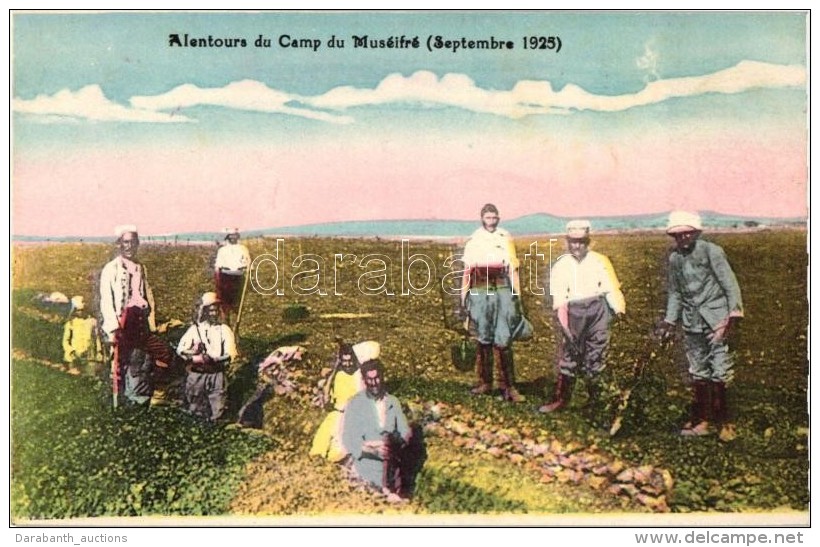 ** T1/T2 1925 Alentours Du Camp Du Museifre / Lebanese Military Postcard, Digging The Trench - Ohne Zuordnung