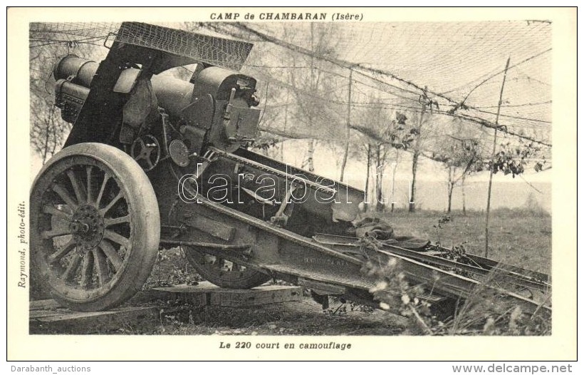 ** T1 Champ De Chambaran, Le 220 Court En Camouflage / French WWI Cannon - Ohne Zuordnung